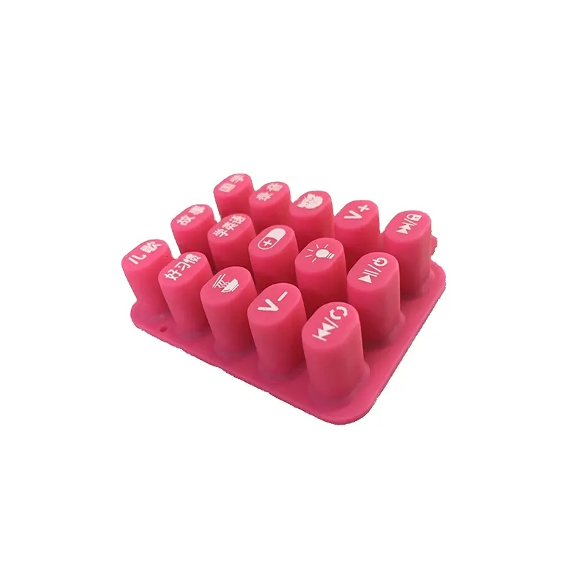 Customized Silk Screen Printing Silicone Rubber Keyboard with Carbon Pill Manufacturers 4