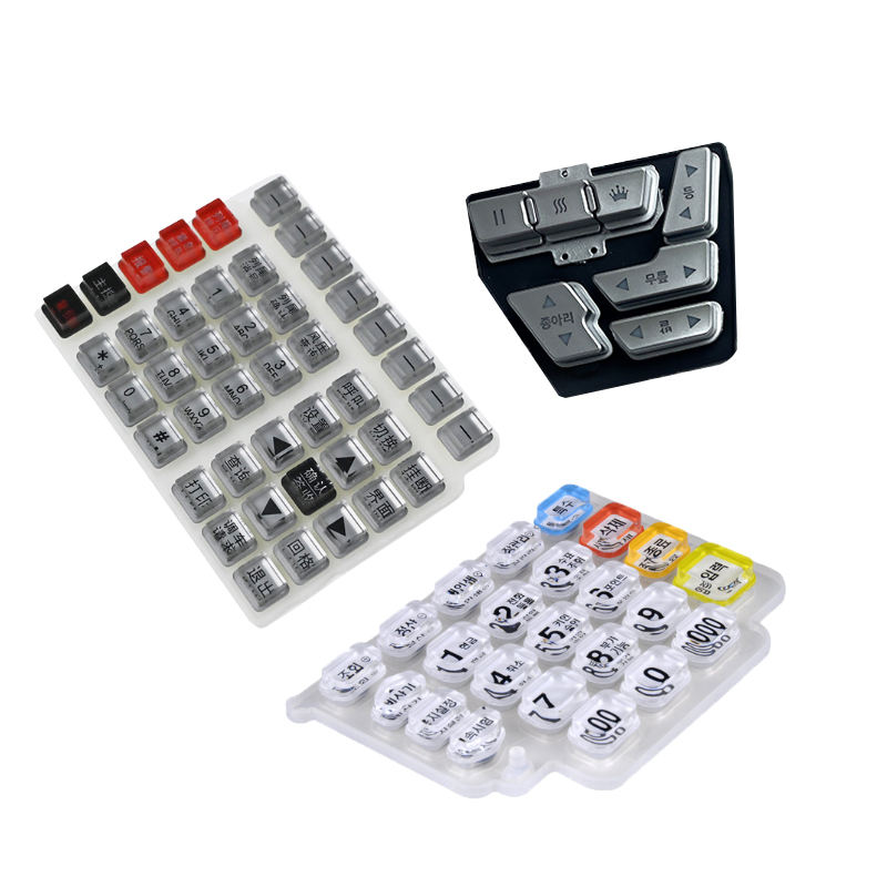 OEM Silicone Electric Keypad Keyboards with Multicolor Acrylic Keycap Factory5